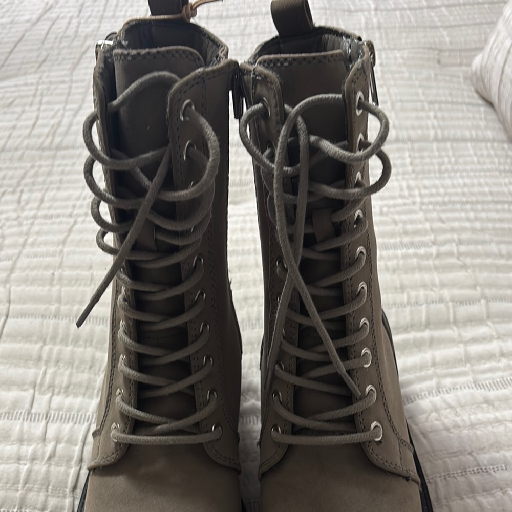 MIA Tan Combat Moto Boots with Rugged Sole - Picture 6 of 15